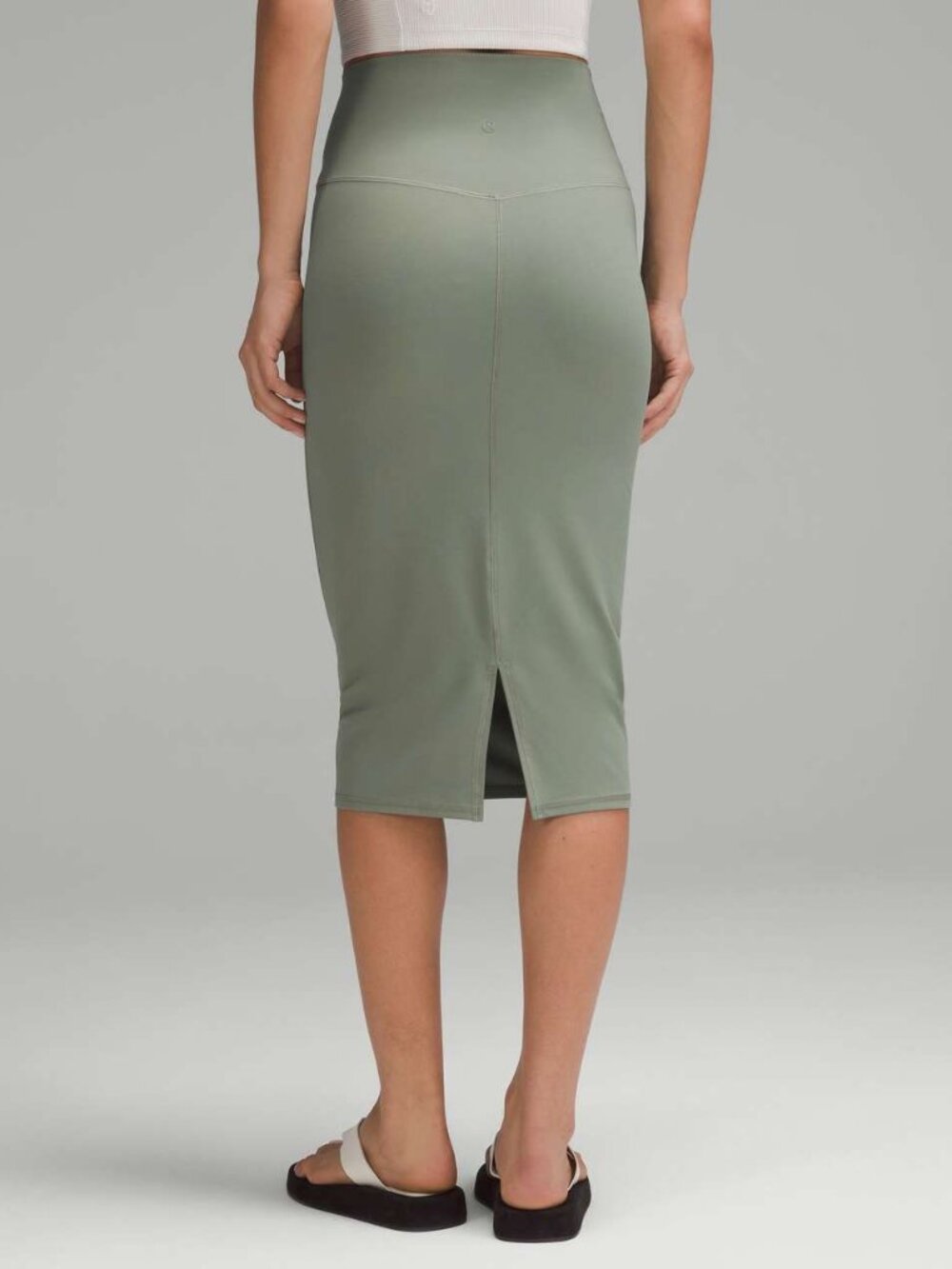 NWT Lululemon Nulu Slim-Fit High-Rise Midi Skirt GREU Size 6